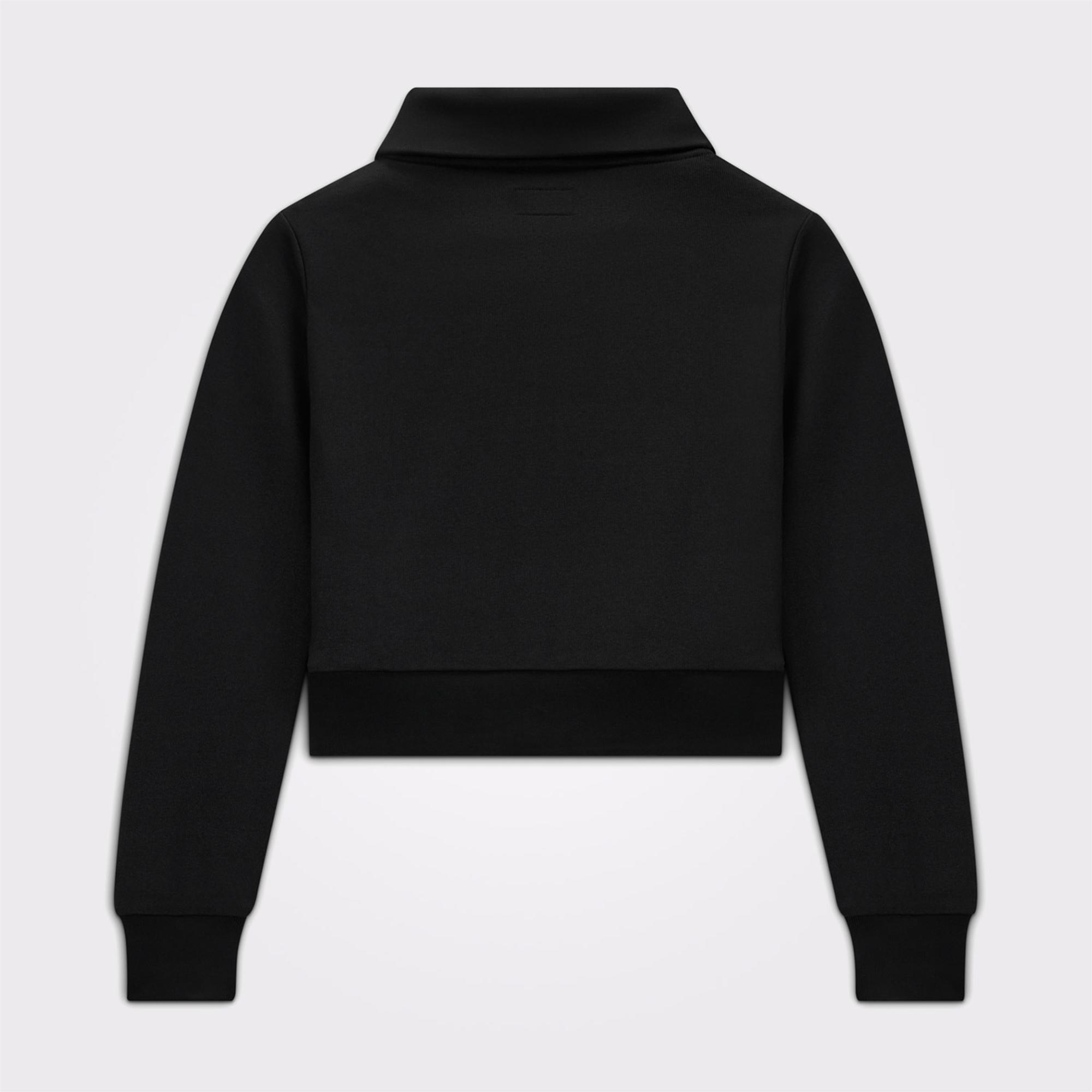 Converse Kadın Fermuarlı Siyah Eşofman Üstü