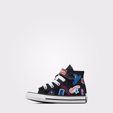  Converse Chuck Taylor All Star Easy On Stickers Çocuk Siyah Sneaker