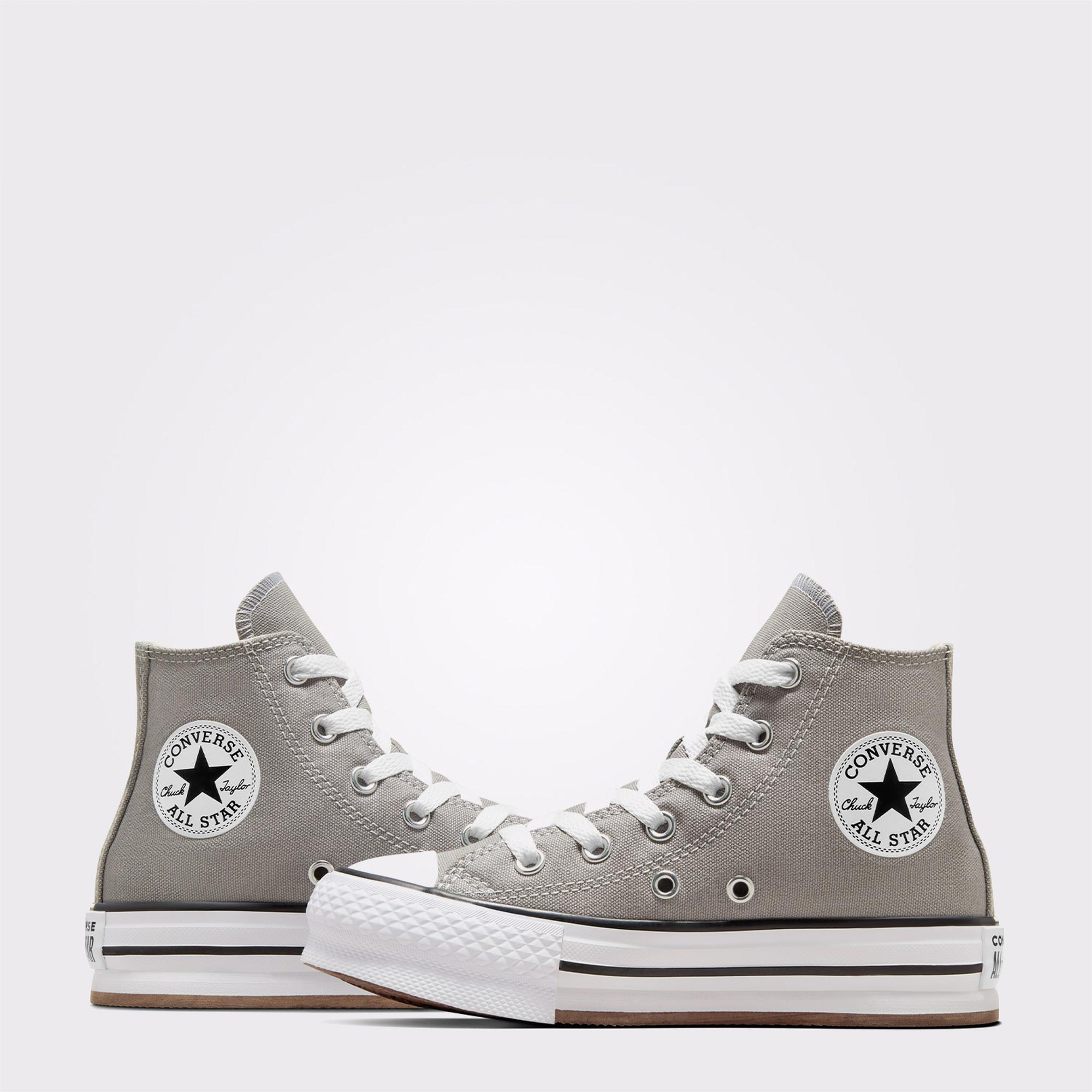 Converse Chuck Taylor All Star EVA Lift Çocuk Gri Platform Sneaker