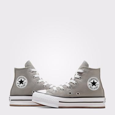  Converse Chuck Taylor All Star EVA Lift Çocuk Gri Platform Sneaker