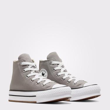  Converse Chuck Taylor All Star EVA Lift Çocuk Gri Platform Sneaker