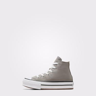  Converse Chuck Taylor All Star EVA Lift Çocuk Gri Platform Sneaker