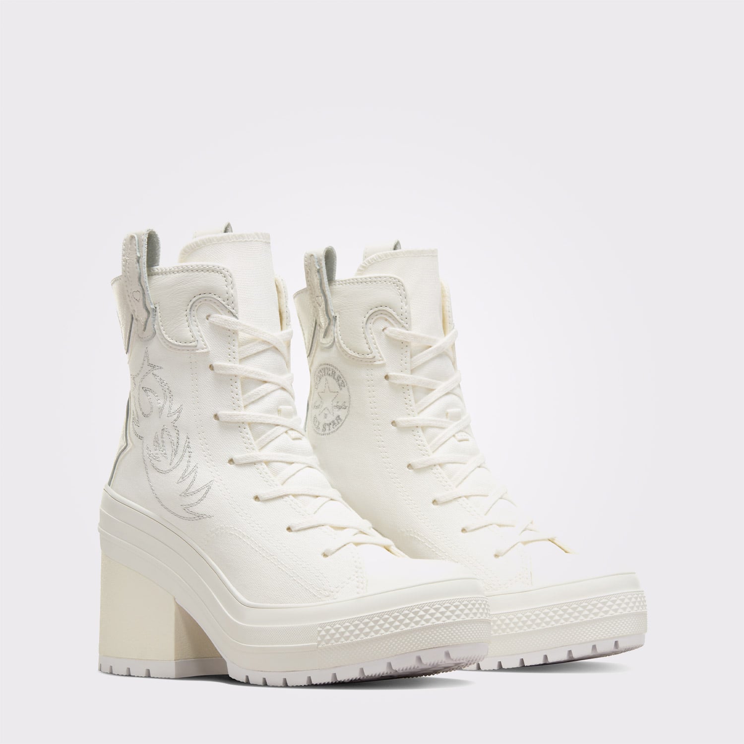 Converse Converse Chuck 70 De Luxe Heel Unisex Beyaz Platform Sneaker | FashFed Beyaz - 4. görsel