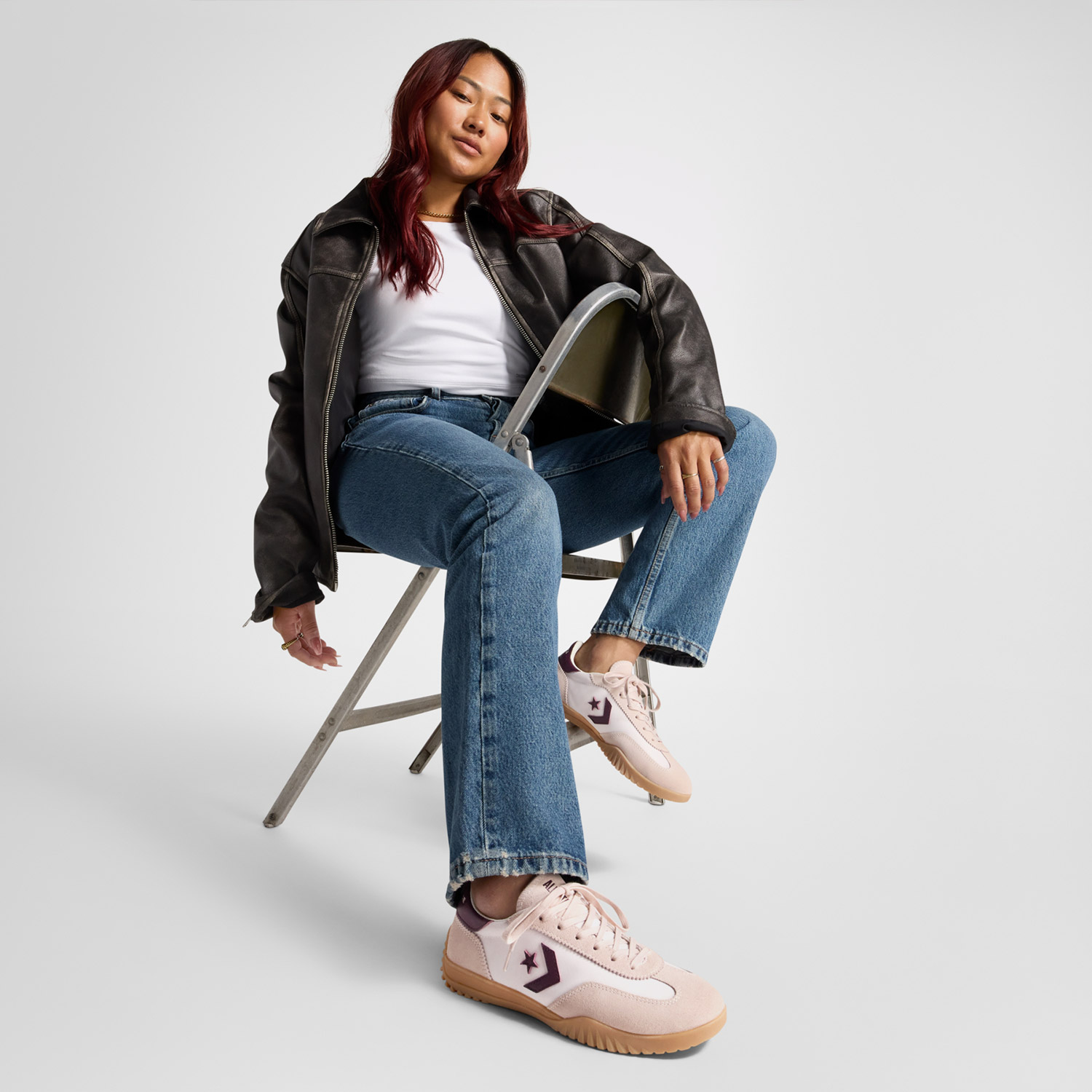 Converse Pembe Converse Run Star Trainer Unisex Süet Sneaker