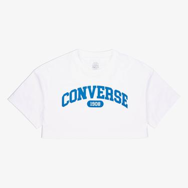  Converse Sporty Cropped Kadın Beyaz T-Shirt
