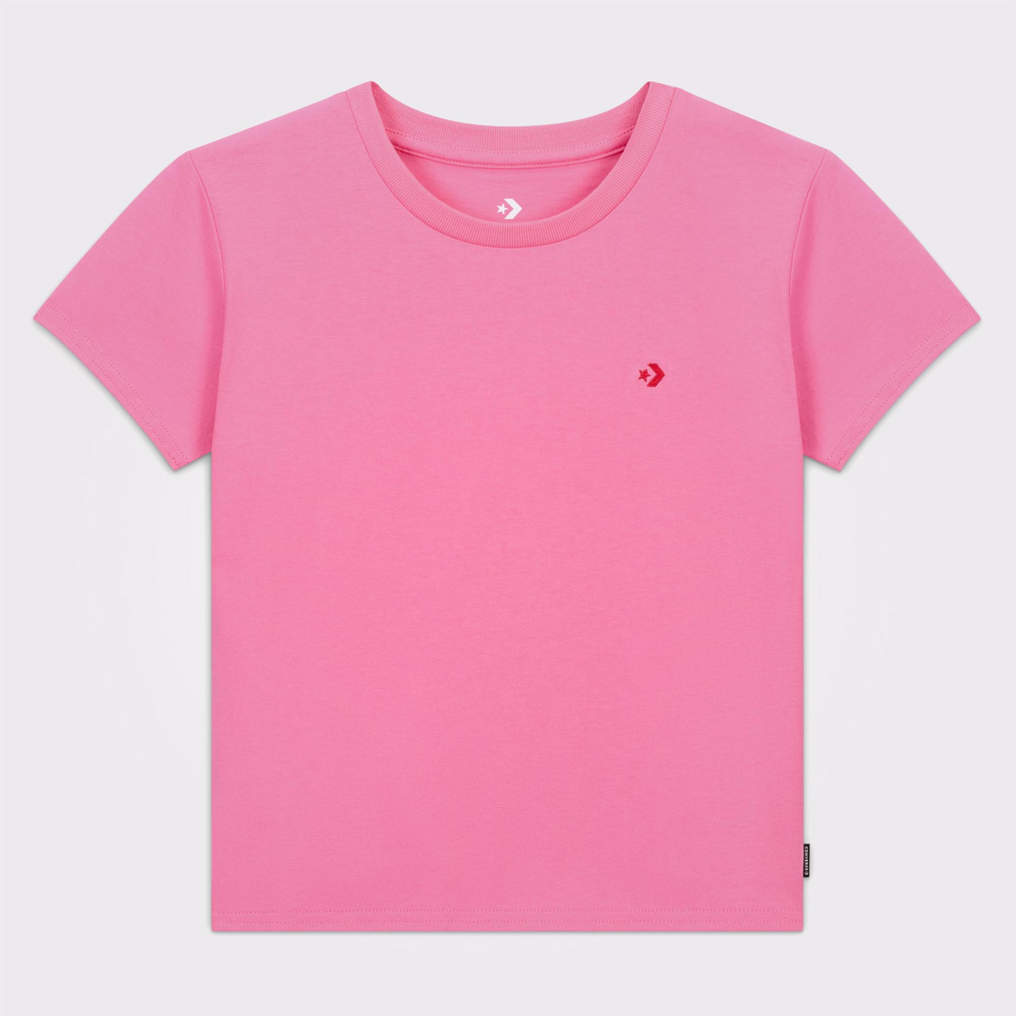 Converse Slim Fit Kadın Pembe T-Shirt