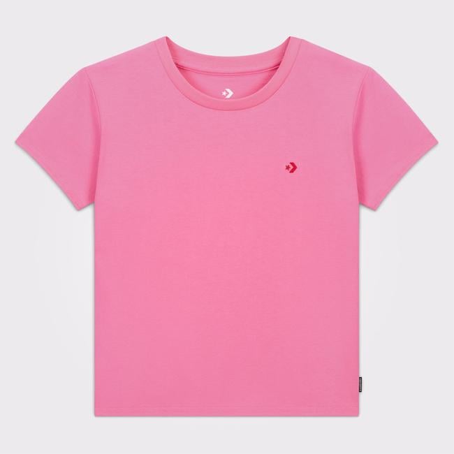  Converse Slim Fit Kadın Pembe T-Shirt