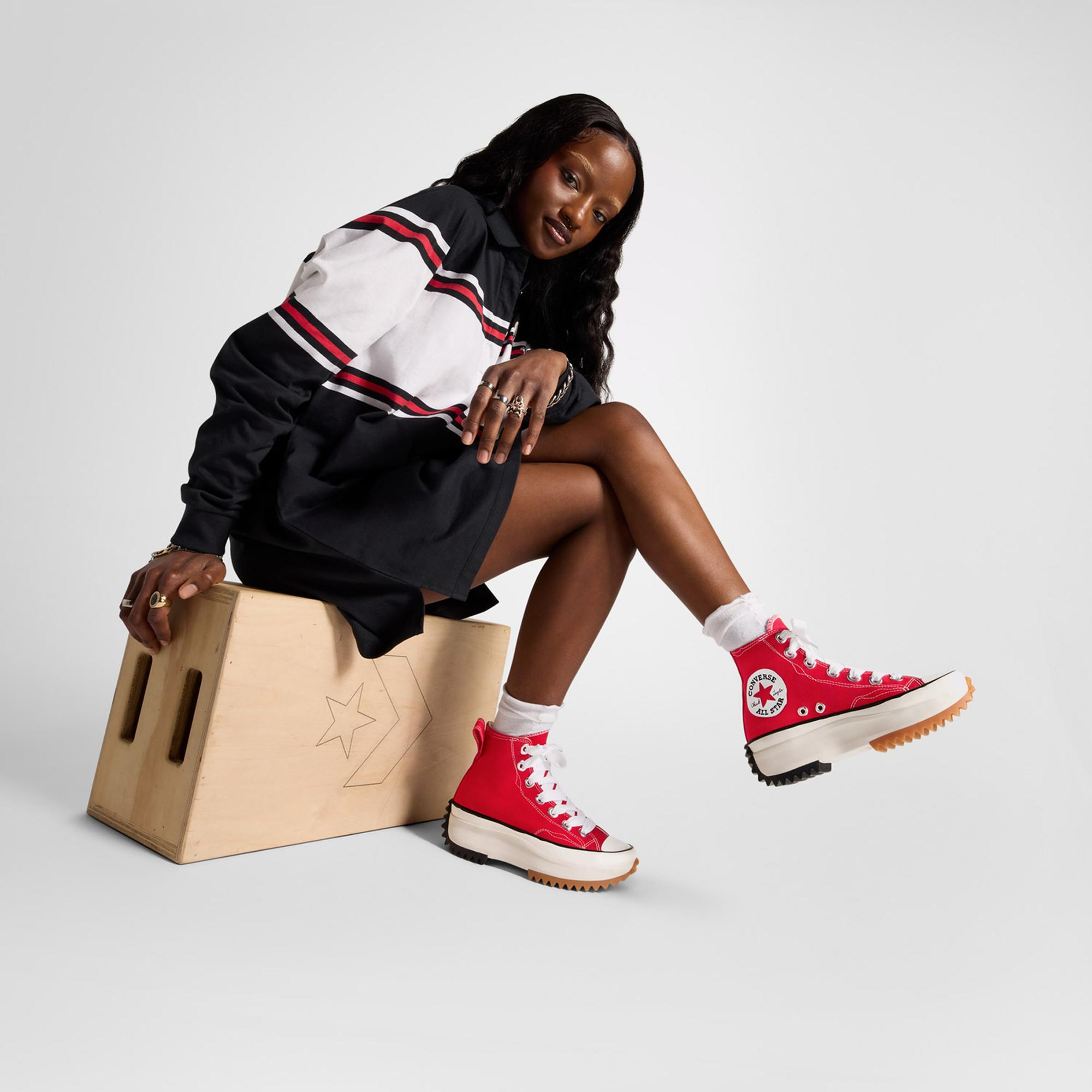 Converse Run Star Hike Unisex Kırmızı Platform Sneaker