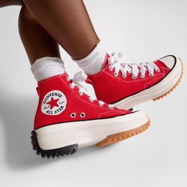 Converse Run Star Hike Unisex Kırmızı Platform Sneaker