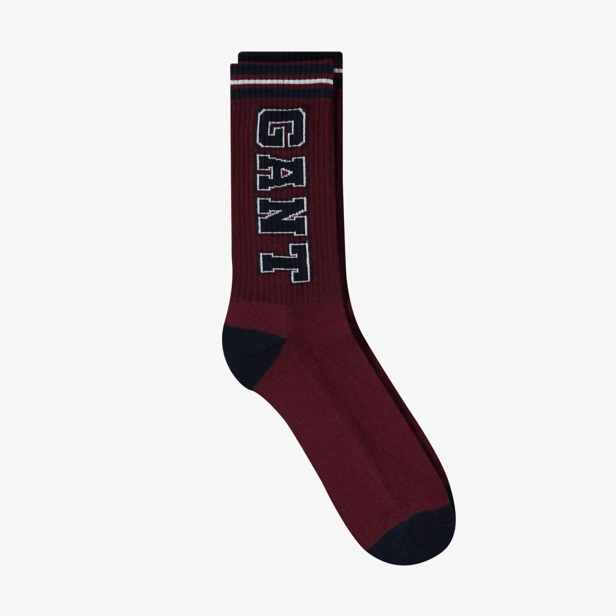 GANT Unisex Bordo Çorap