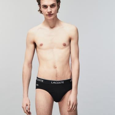  Lacoste Erkek 3'lü Siyah Boxer