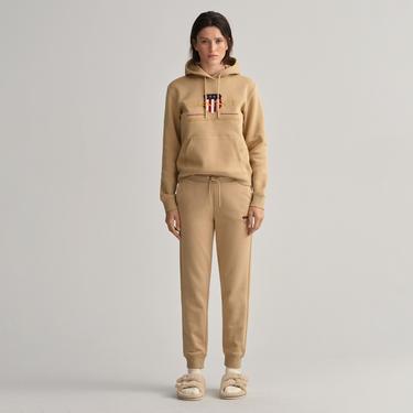  Gant Kadın Bej Slim Fit Logolu Eşofman Altı