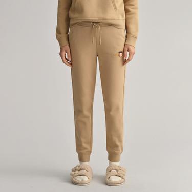 Gant Kadın Bej Slim Fit Logolu Eşofman Altı