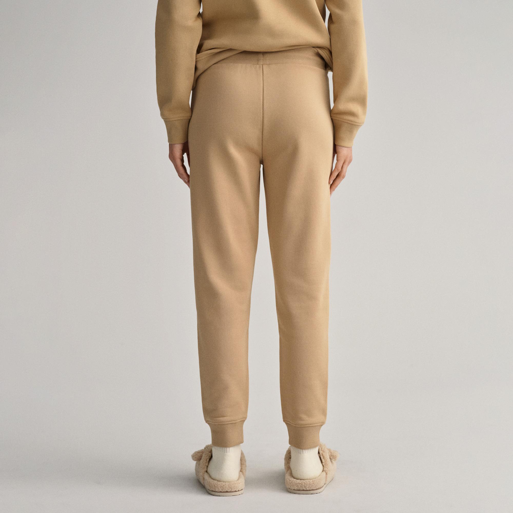 Gant Kadın Bej Slim Fit Logolu Eşofman Altı