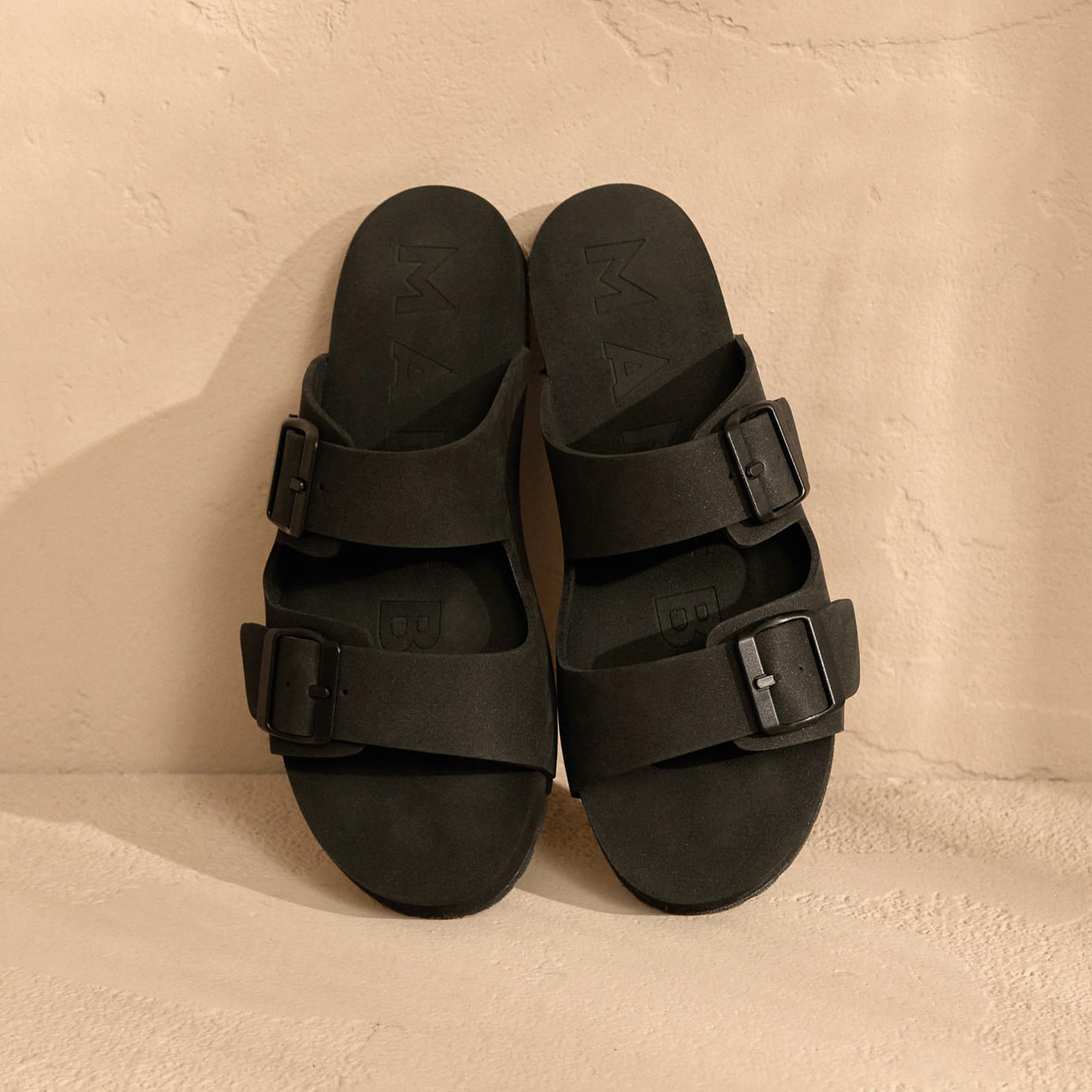 Manebi Honolulu Nordic Kadın Siyah Sandalet