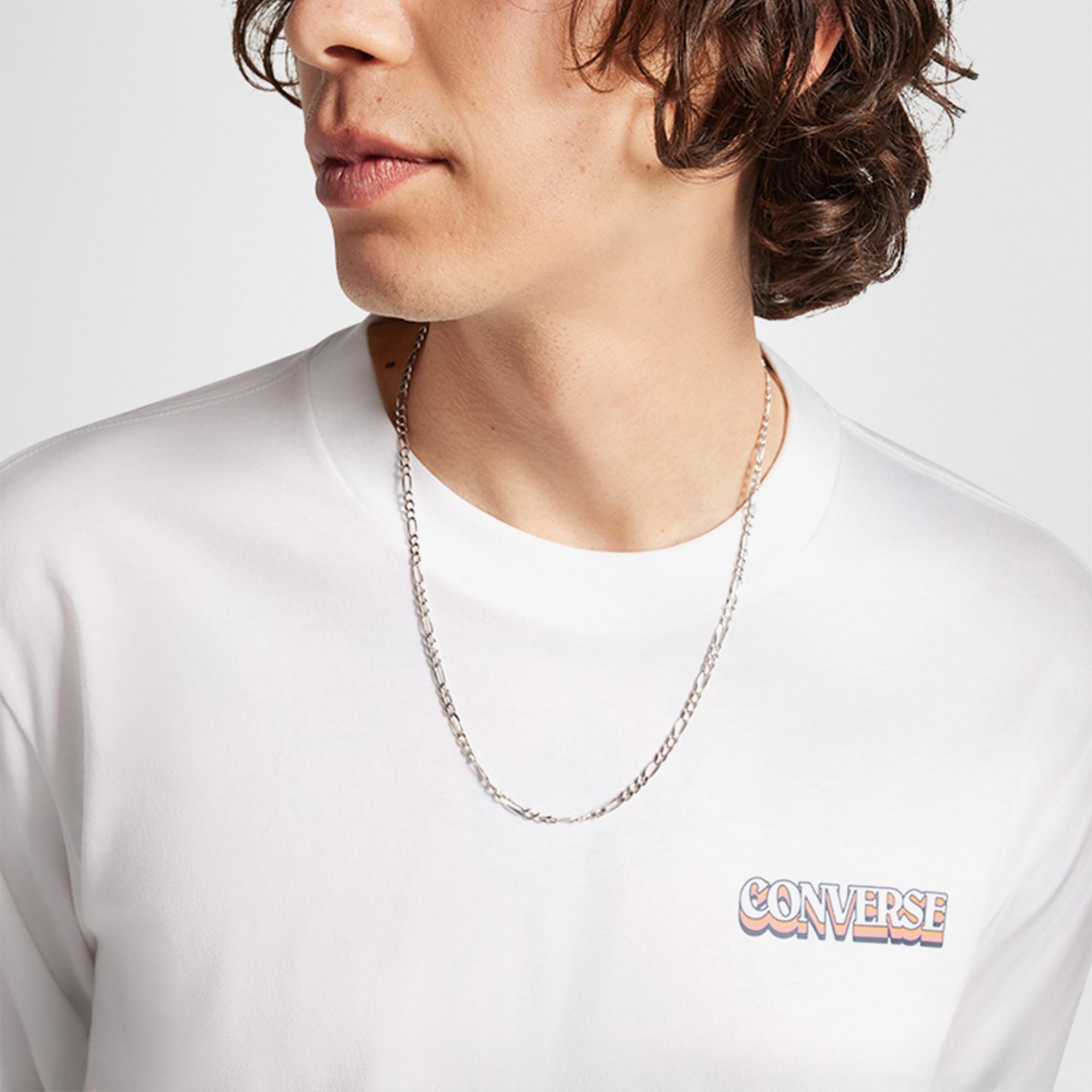 Converse Winter Vibes Ls Graphic Erkek Beyaz Sweatshirt