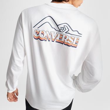  Converse Winter Vibes Ls Graphic Erkek Beyaz Sweatshirt