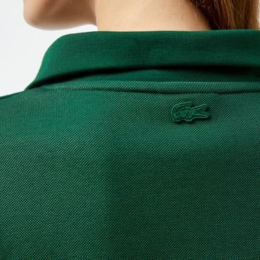  Kadın Regular Fit Fermuarlı Dik Yaka Koyu Yeşil Sweatshirt