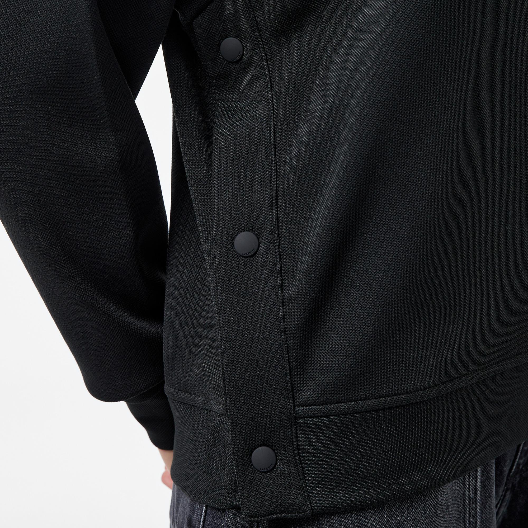 Kadın Regular Fit Fermuarlı Dik Yaka Siyah Sweatshirt