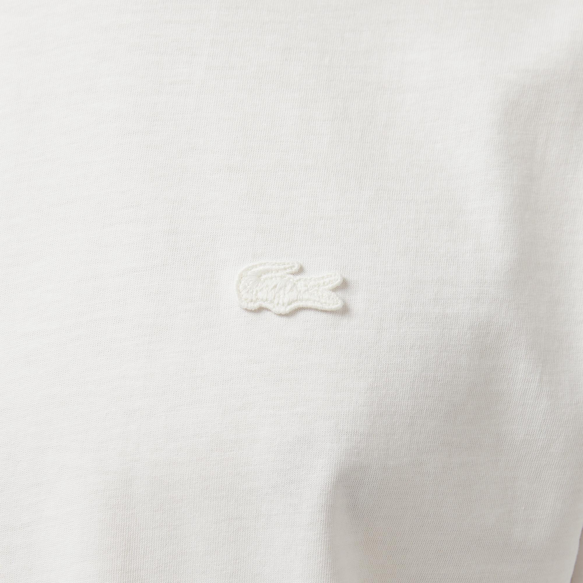 Erkek Loose Fit Bisiklet Yaka Beyaz T-Shirt