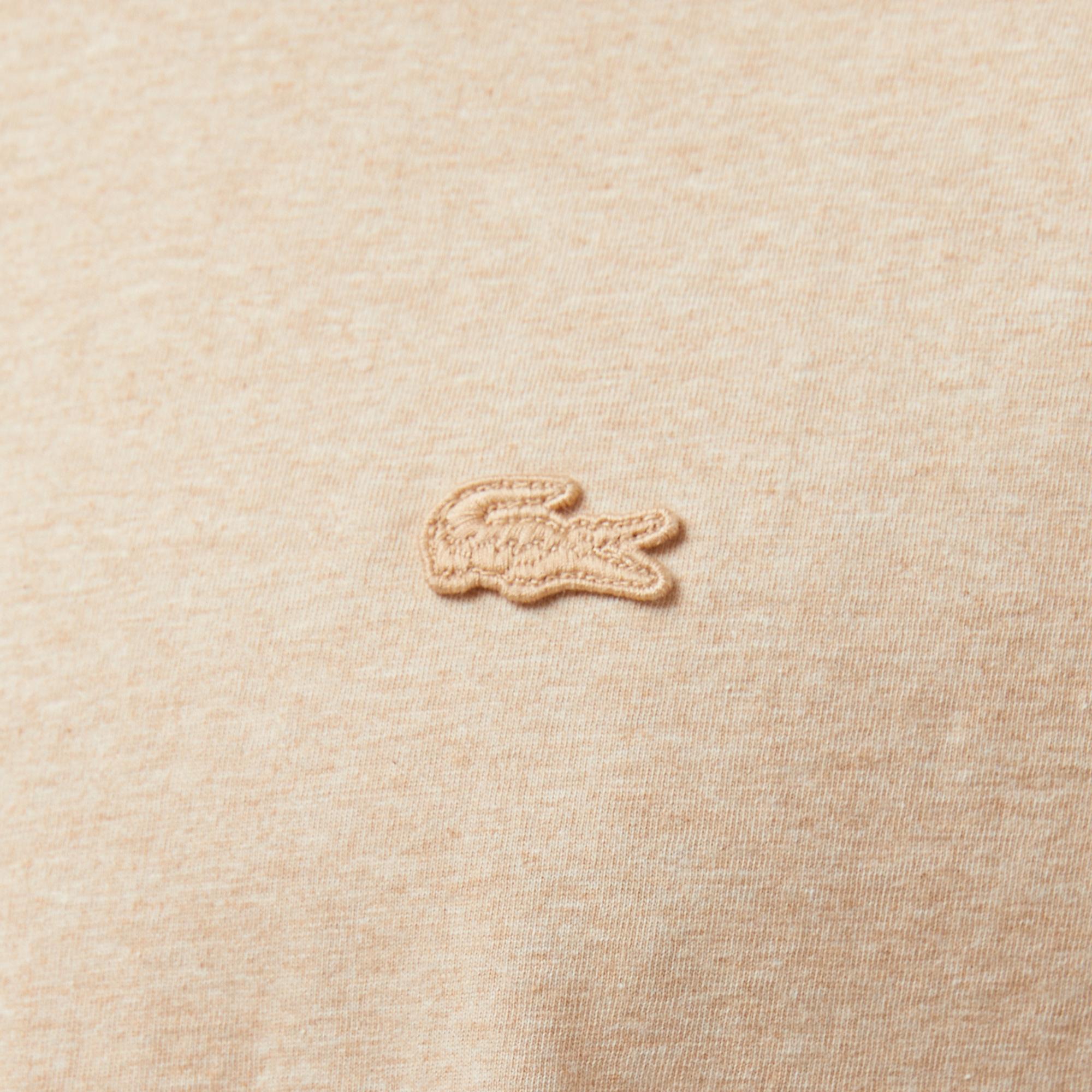 Erkek Loose Fit Bisiklet Yaka Bej T-Shirt