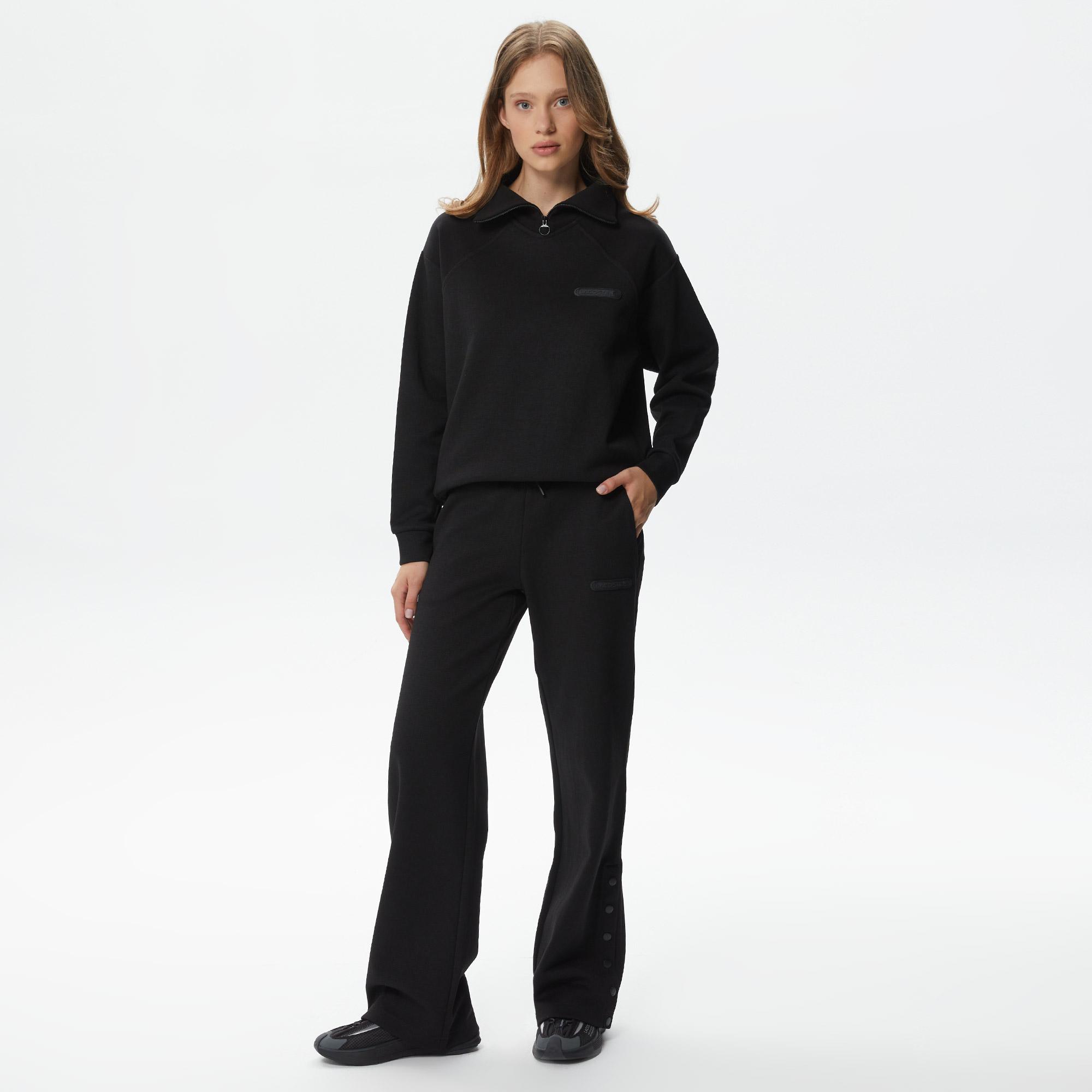 Lacoste Kadın Straight Fit Siyah Eşofman Altı