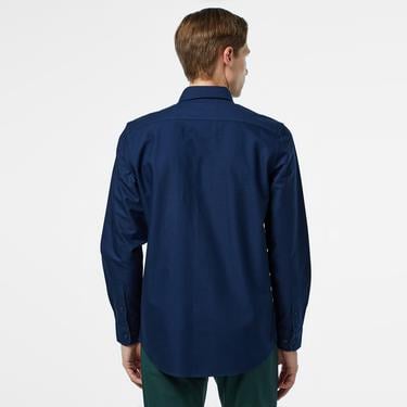  Erkek Slim Fit Düğmeli Yaka Lacivert Gömlek