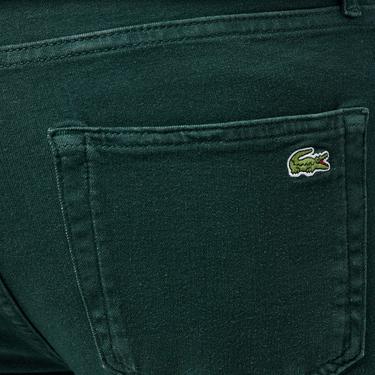  Erkek Slim Fit Koyu Yeşil Jean Pantolon