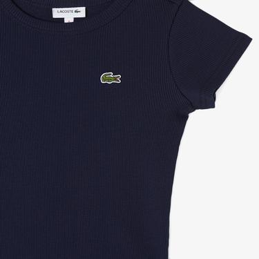  Lacoste Çocuk Bisiklet Yaka Lacivert T-Shirt