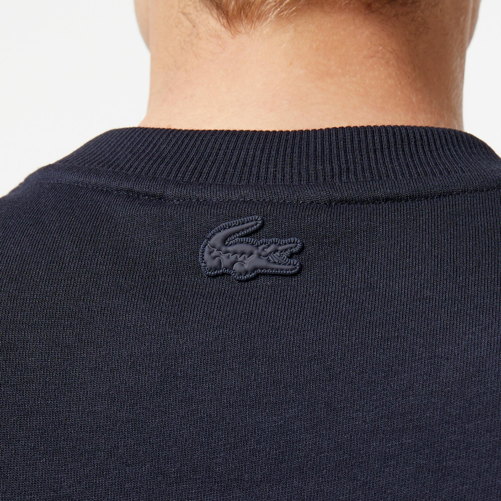 Erkek Regular Fit Bisiklet Yaka Baskılı Lacivert T-Shirt