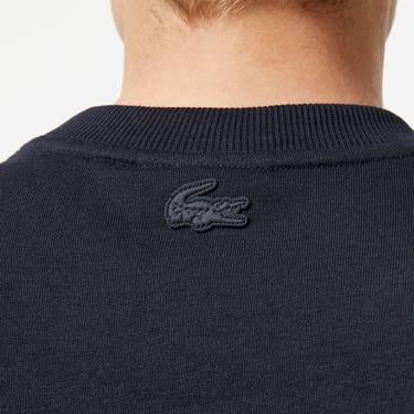  Erkek Regular Fit Bisiklet Yaka Baskılı Lacivert T-Shirt