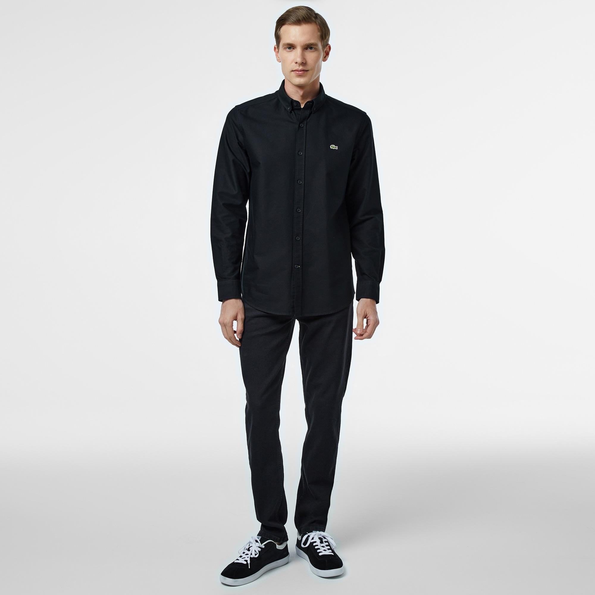 Lacoste Erkek Slim Fit Siyah Gömlek