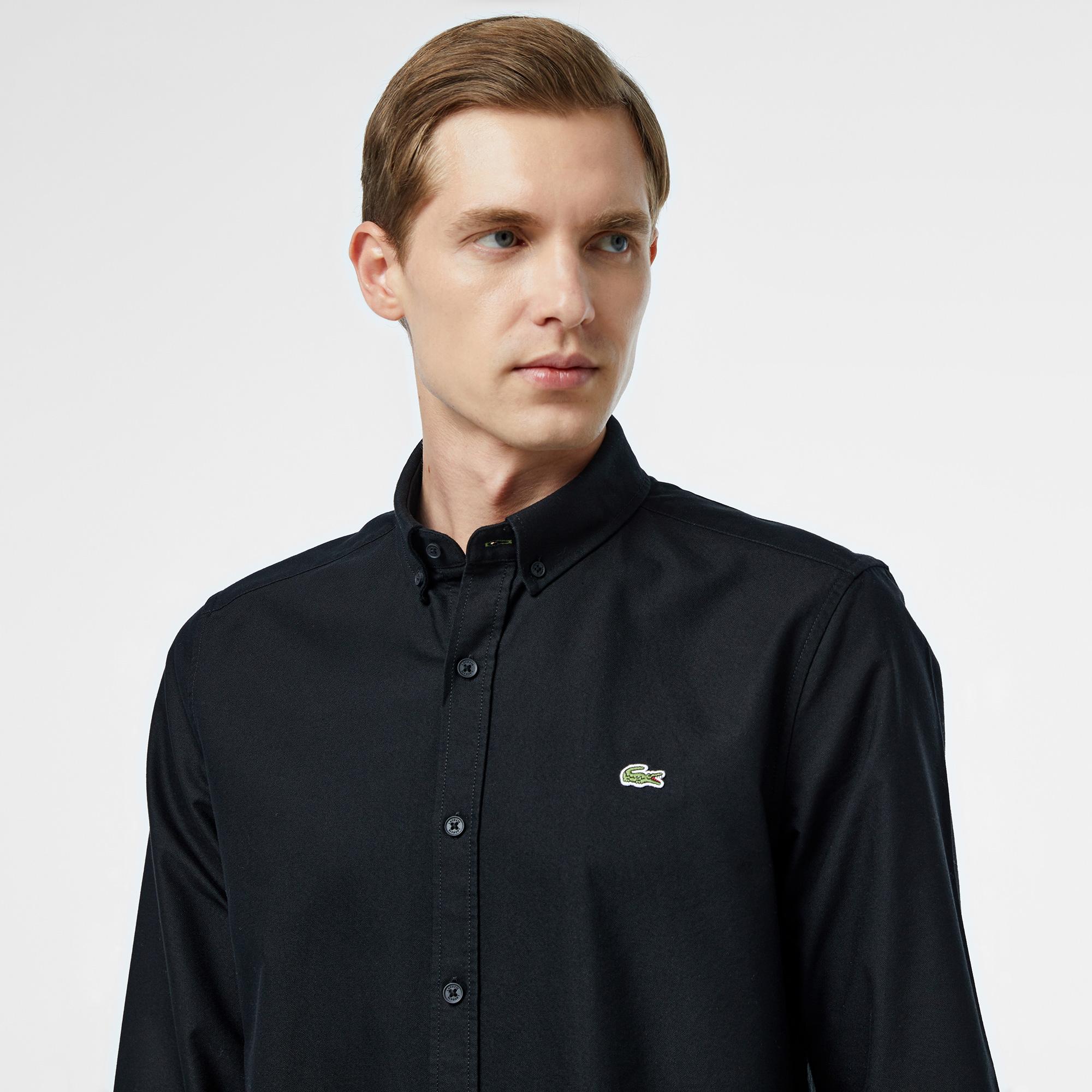 Lacoste Erkek Slim Fit Siyah Gömlek