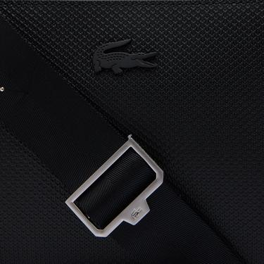  Lacoste Erkek Deri Siyah Omuz Çantası