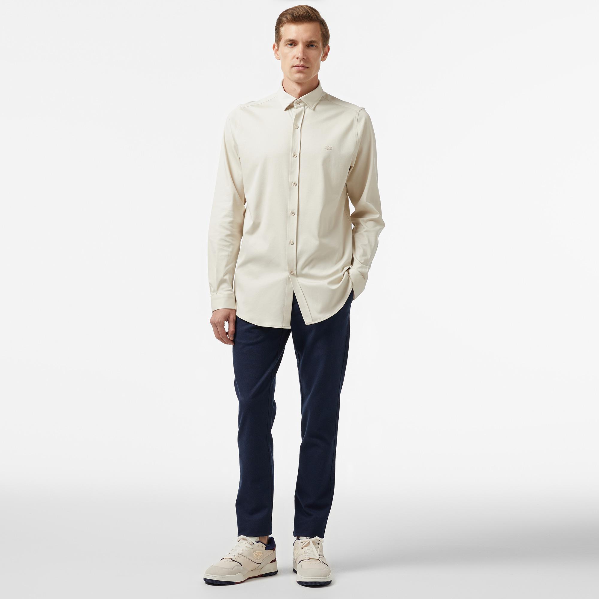 Erkek Slim Fit Gri Gömlek