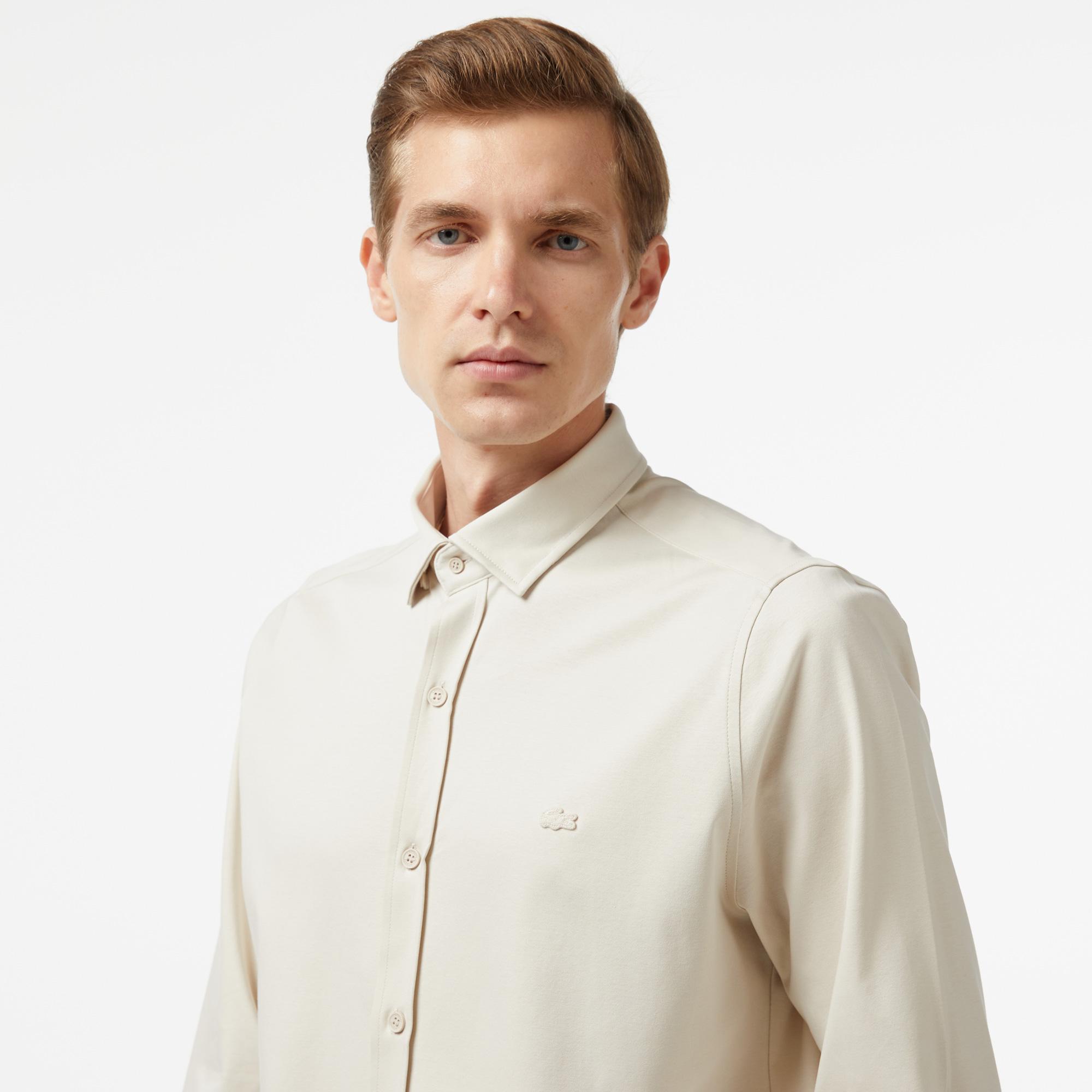 Erkek Slim Fit Gri Gömlek