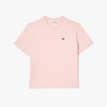  Lacoste Kadın Relaxed Fit Bisiklet Yaka Pembe T-Shirt