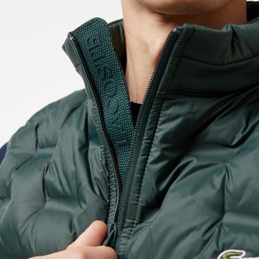  Erkek Kapüşonlu Kapitone Koyu Yeşil Yelek