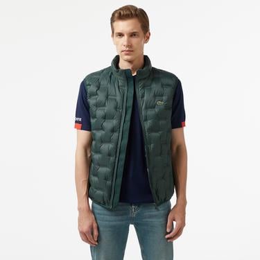  Erkek Kapüşonlu Kapitone Koyu Yeşil Yelek