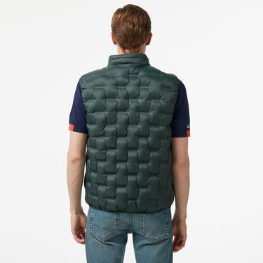  Erkek Kapüşonlu Kapitone Koyu Yeşil Yelek