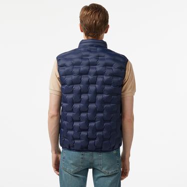  Erkek Kapüşonlu Kapitone Lacivert Yelek