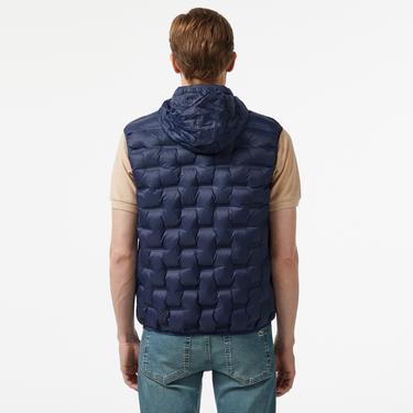  Erkek Kapüşonlu Kapitone Lacivert Yelek