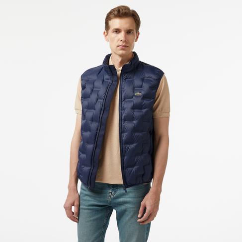  Erkek Kapüşonlu Kapitone Lacivert Yelek