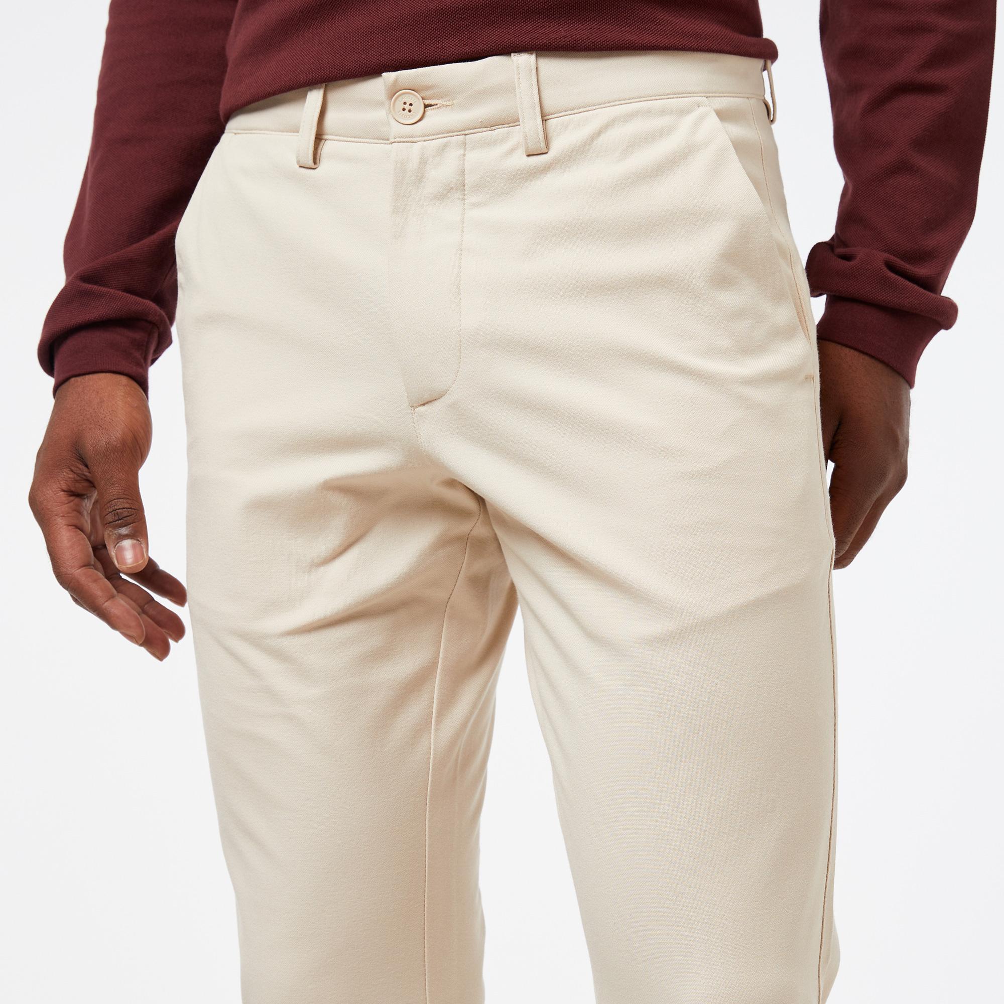 Erkek Slim Fit Chino Krem Pantolon