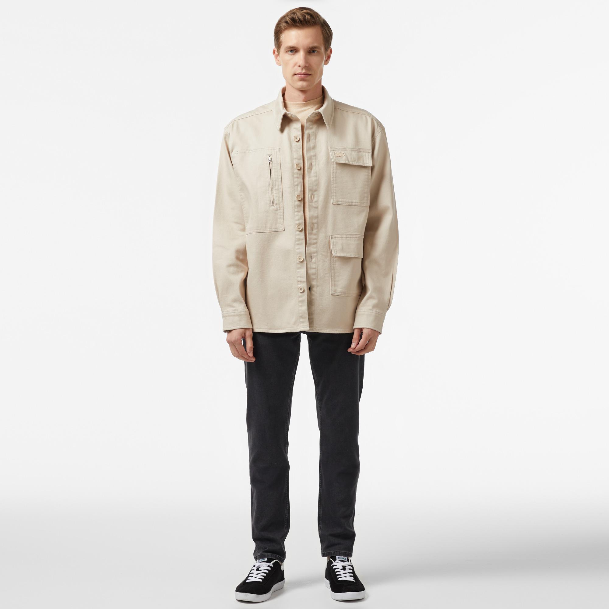 Erkek Relaxed Fit Bej Gömlek