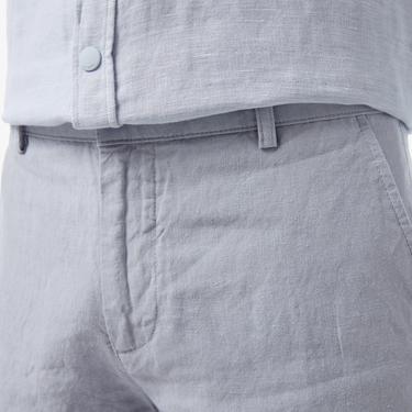  Lacoste Erkek Slim Fit Keten Mavi Bermuda