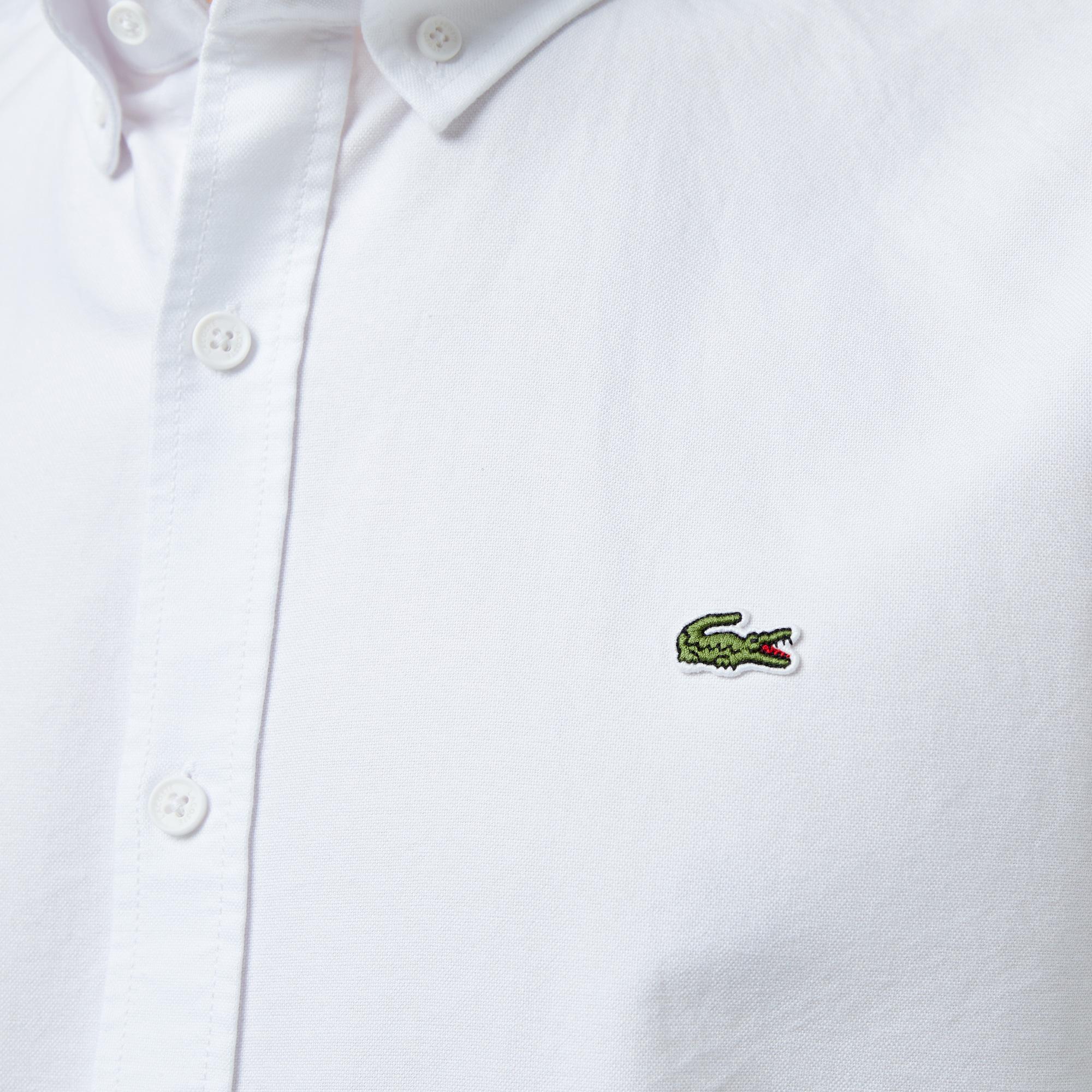 Lacoste Erkek Slim Fit Beyaz Gömlek