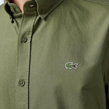  Erkek Slim Fit Haki Gömlek