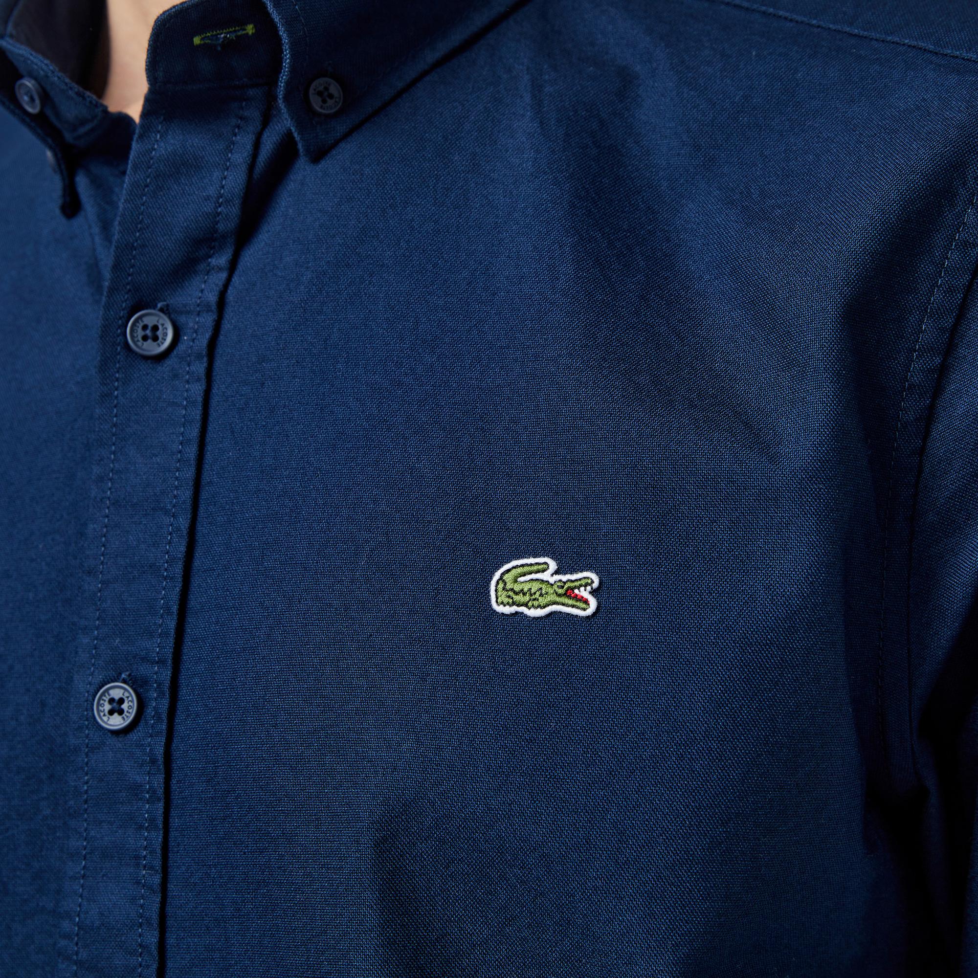 Lacoste Erkek Slim Fit Lacivert Gömlek