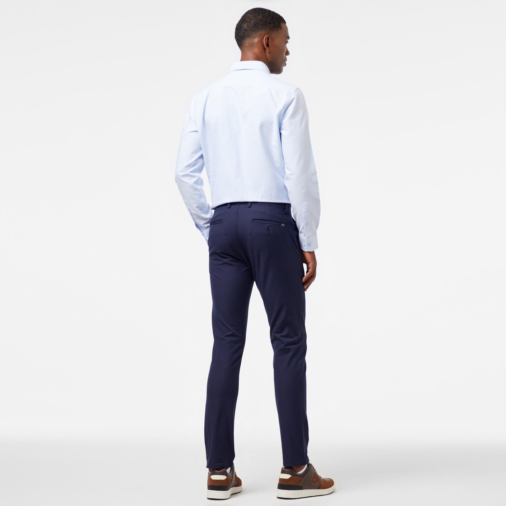 Erkek Slim Fit Chino Lacivert Pantolon